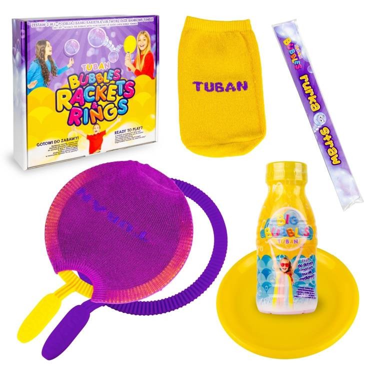 SET Raquetes Bolas de Sabão TUBAN