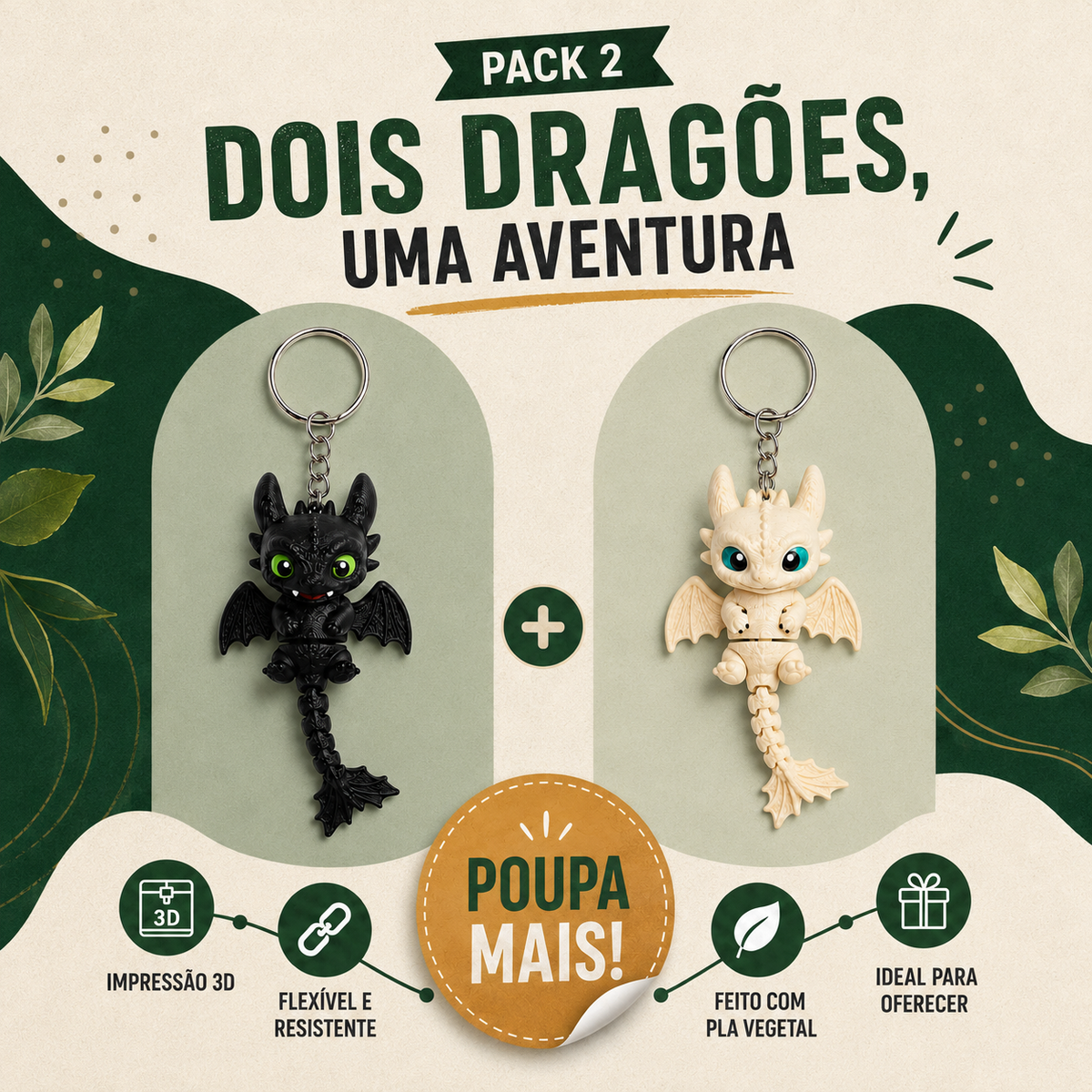 Pack Chaveiros Furia da Noite e Furia da Luz