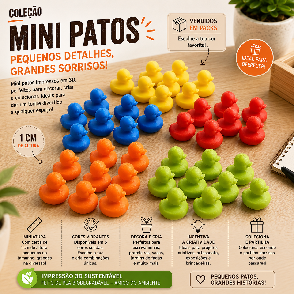 Mini Patos Colecionáveis - Packs