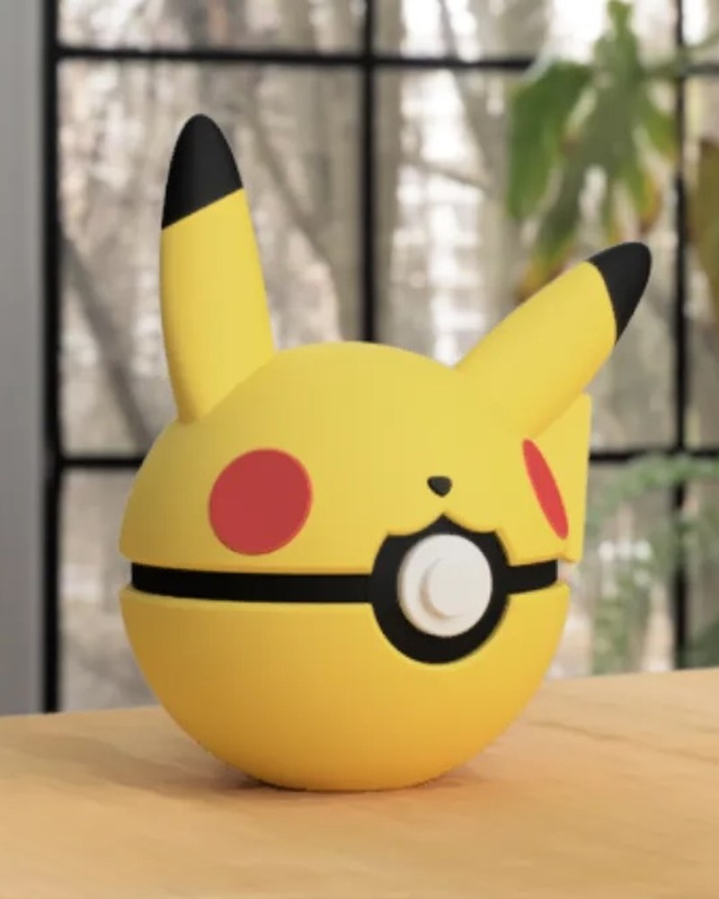 PokéBall Pikachu, peça de coleção e decoração com clicker