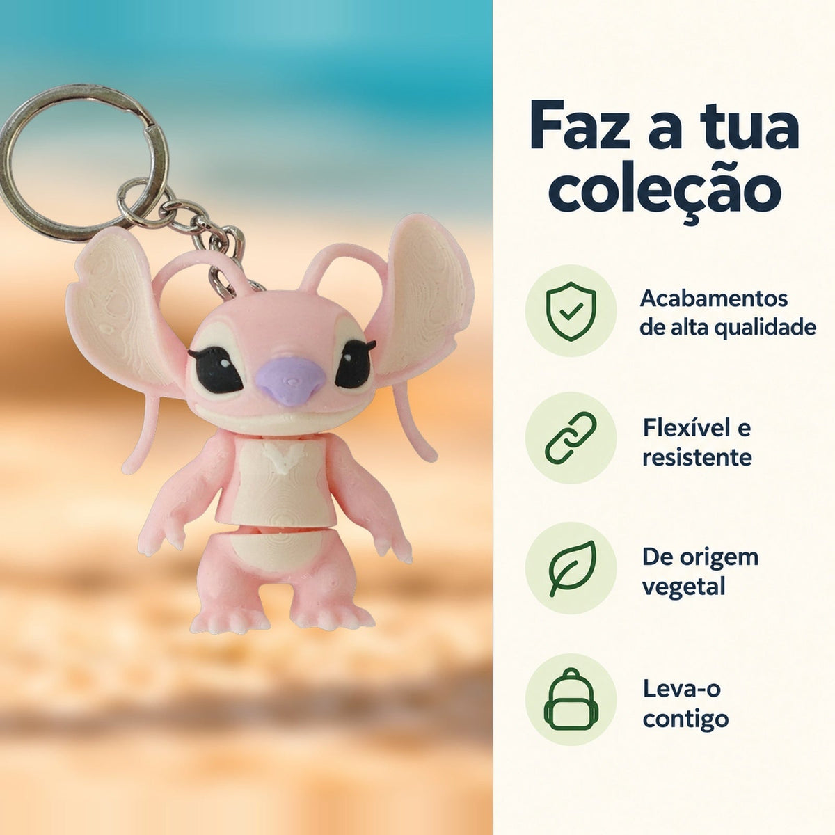 Porta-chaves Angel — Faz a tua coleção, com informações e ícones verdes