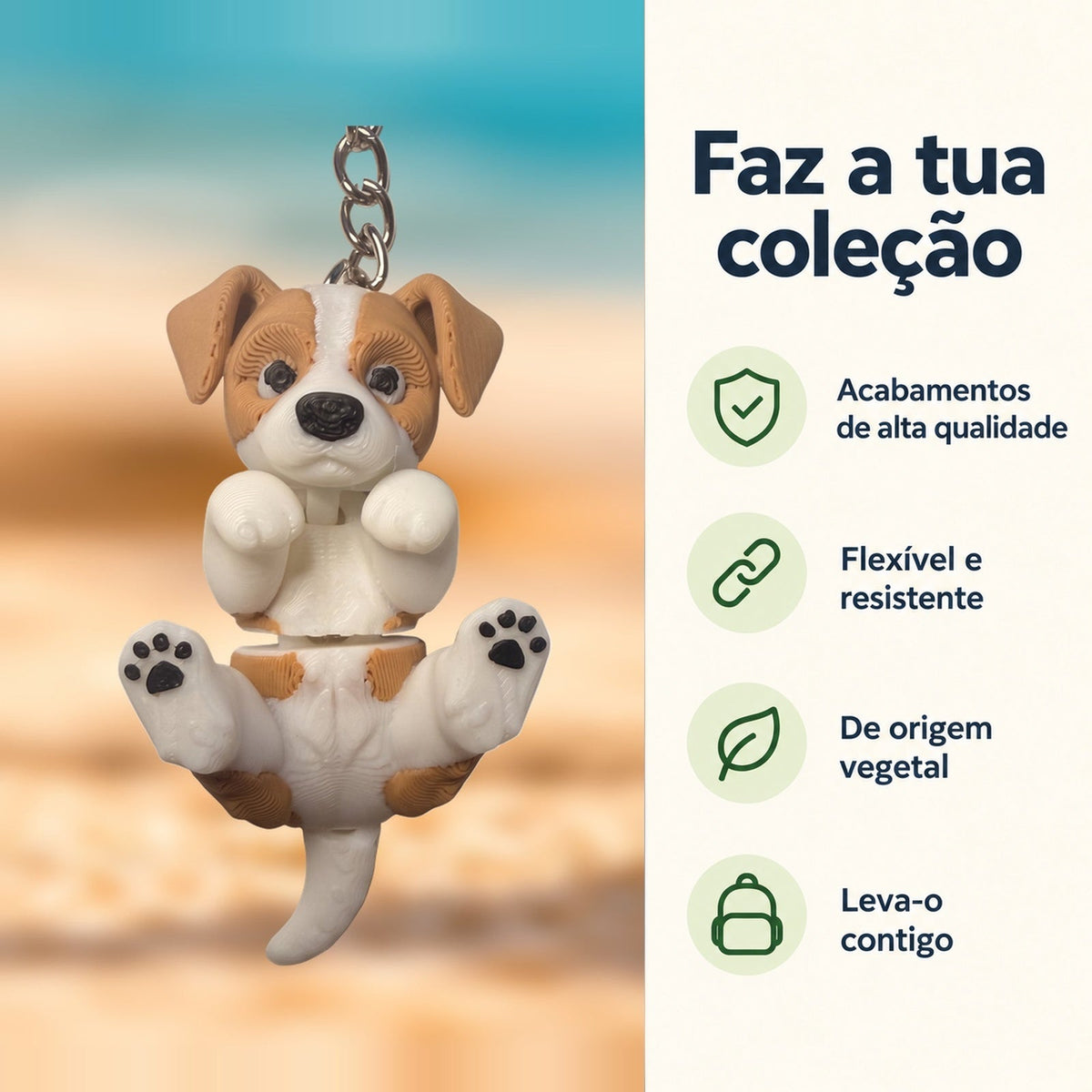 Porta-chaves Jack Russell — Faz a tua coleção, com informações e ícones verdes