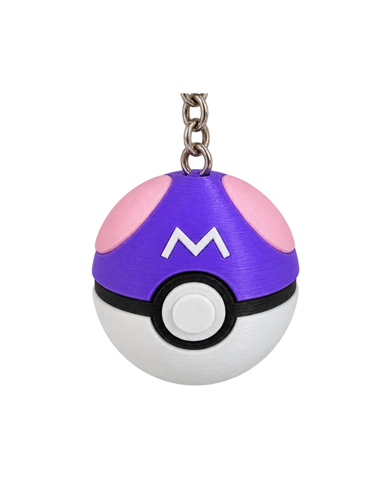 Porta-chaves Clicker Master Ball em fundo branco