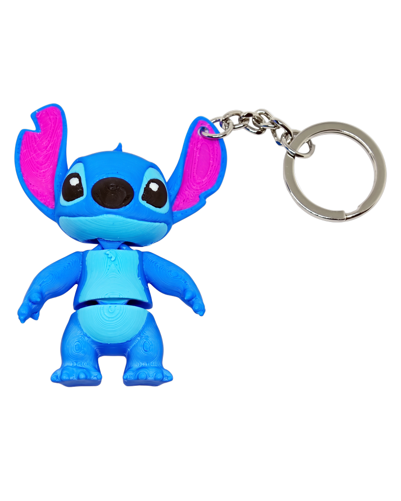 Porta-chaves Stitch em impressão 3D