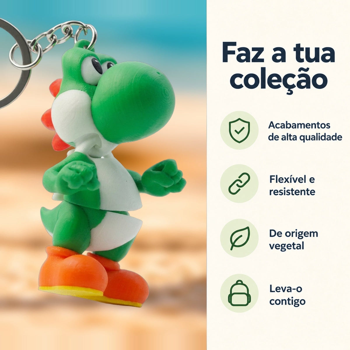 Porta-chaves Yoshi — Faz a tua coleção, com informações e ícones verdes