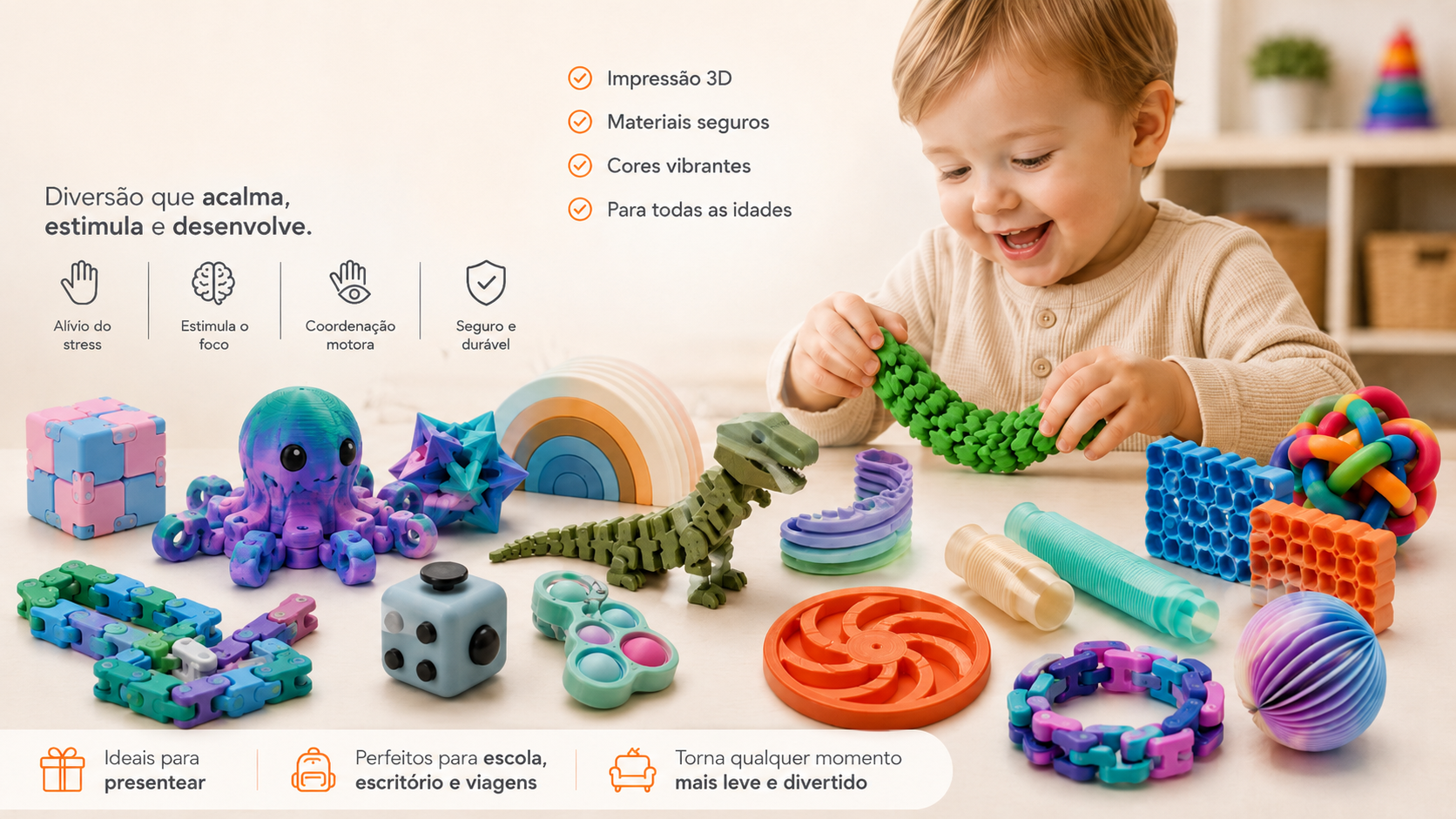 Fidget Toys e Sensoriais