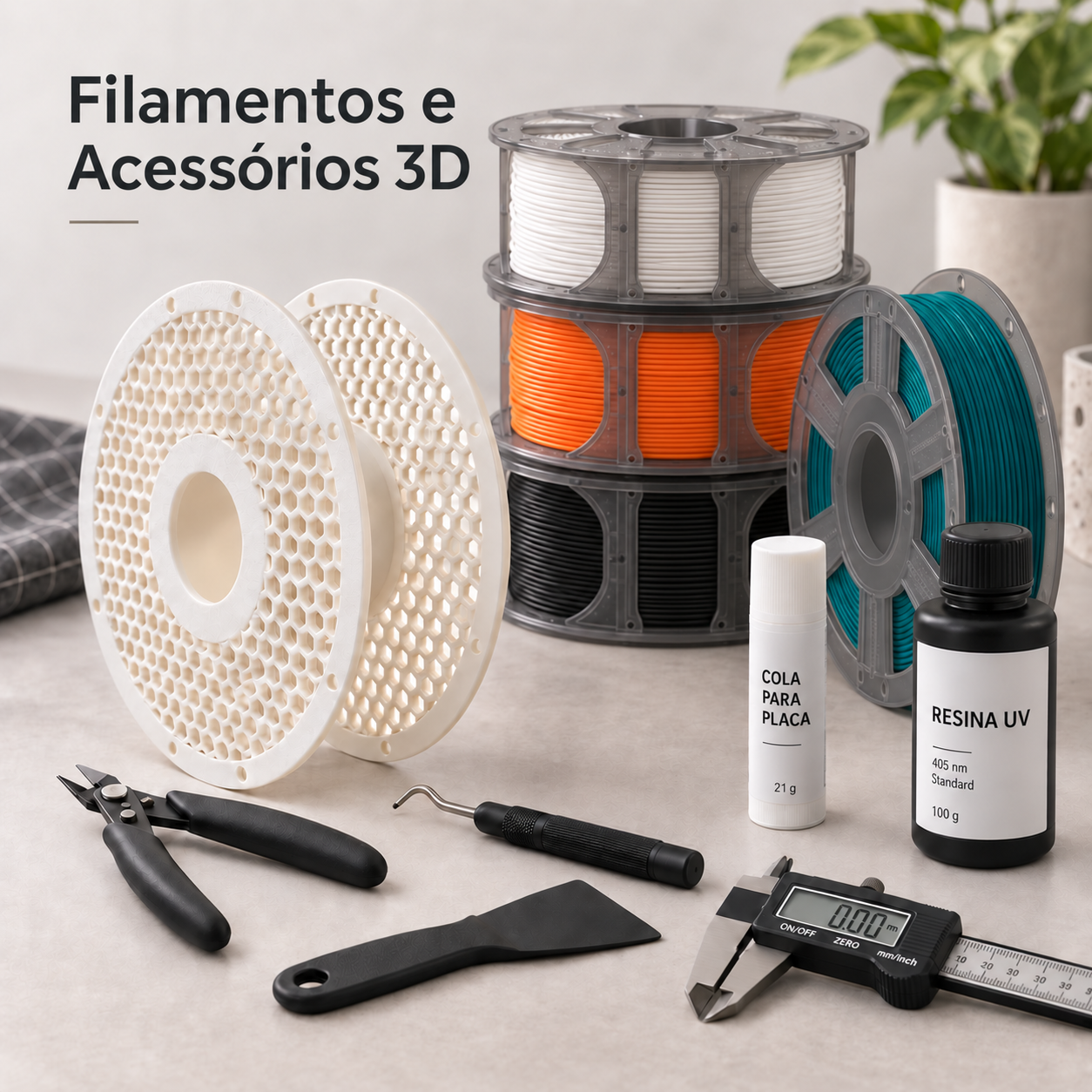 Filamentos e Acessórios 3D