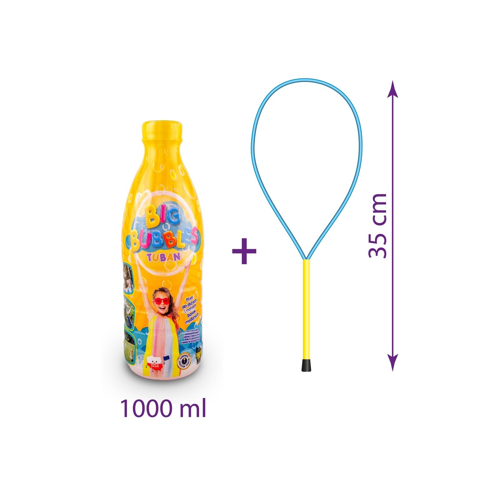 Conjunto anel bolas de sabão + Liquido 1LT