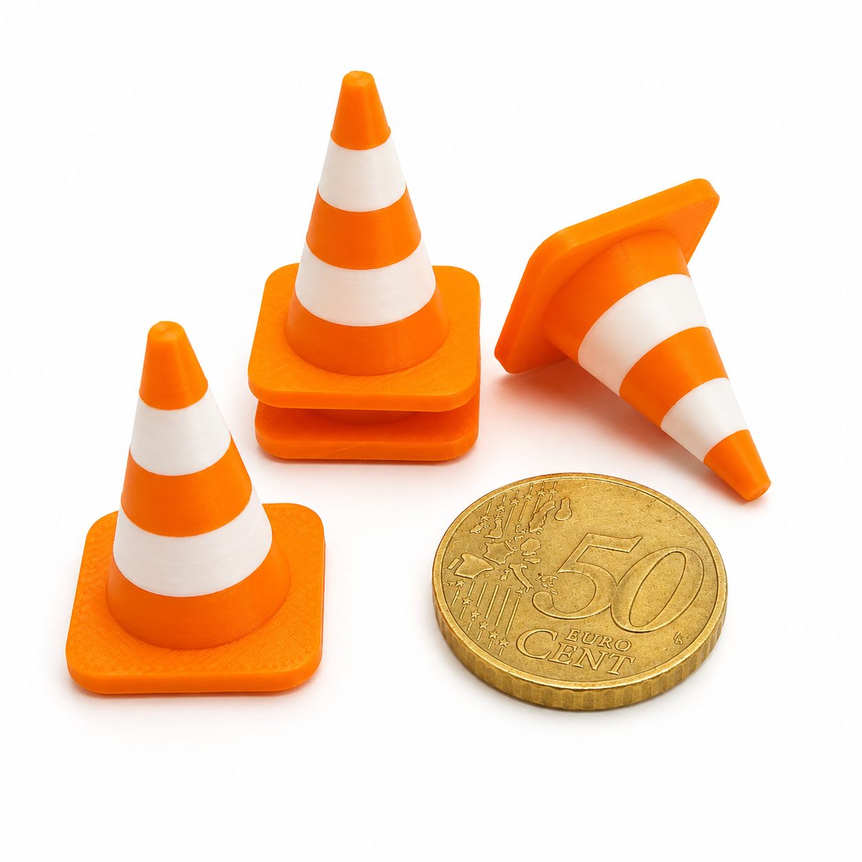 Mini Cones de Trânsito — Impressão 3D