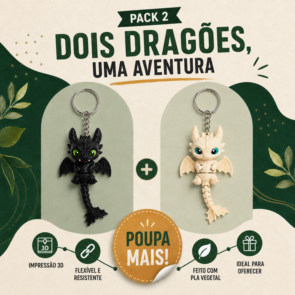 Pack Chaveiros Furia da Noite e Furia da Luz