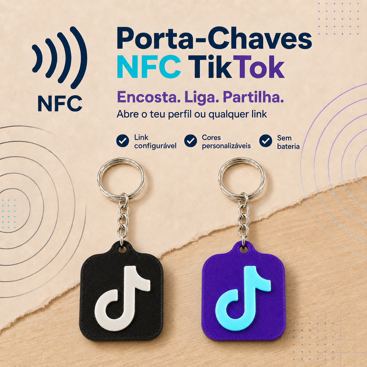 Chaveiro TikTok NFC