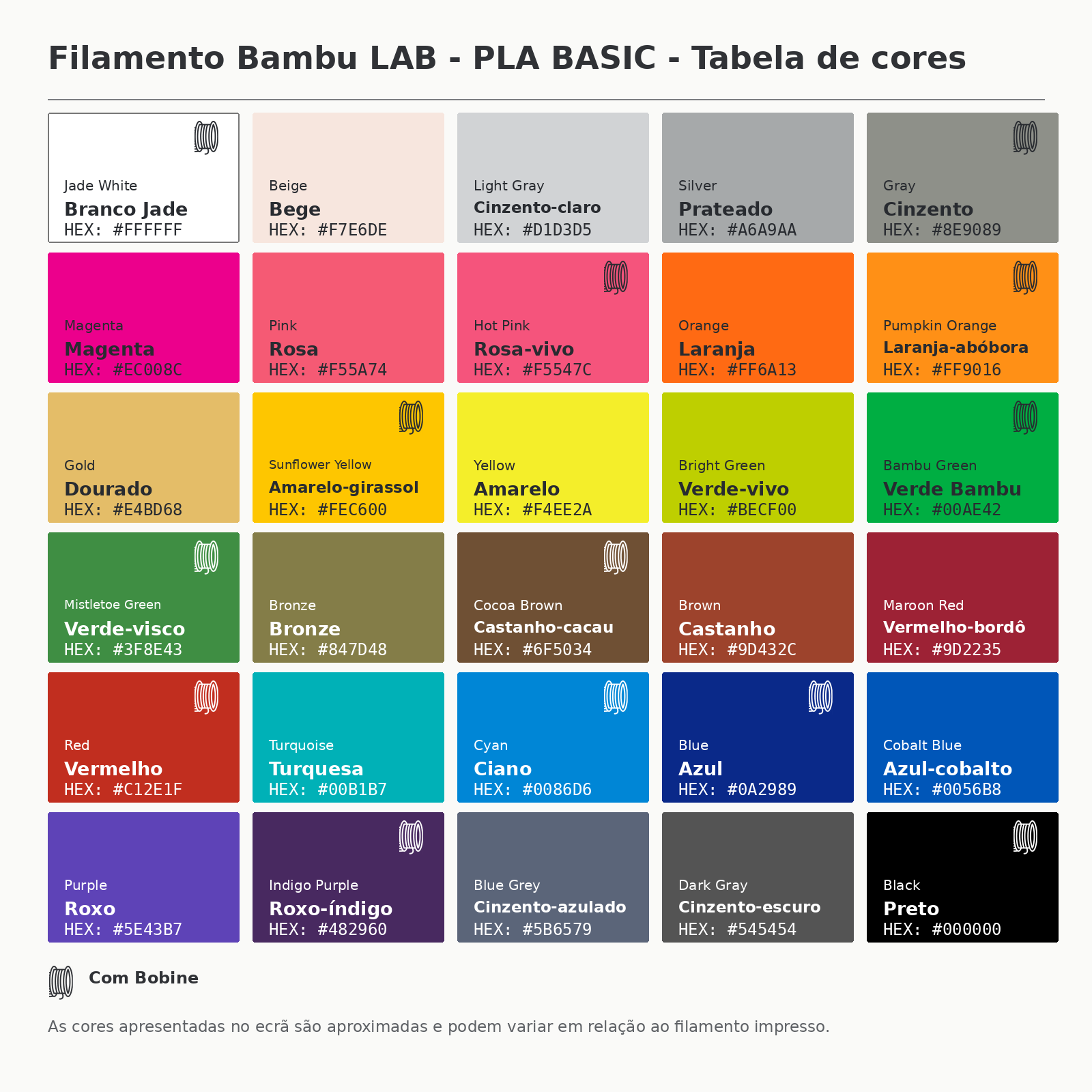 Filamento PLA BASIC Bambu Lab