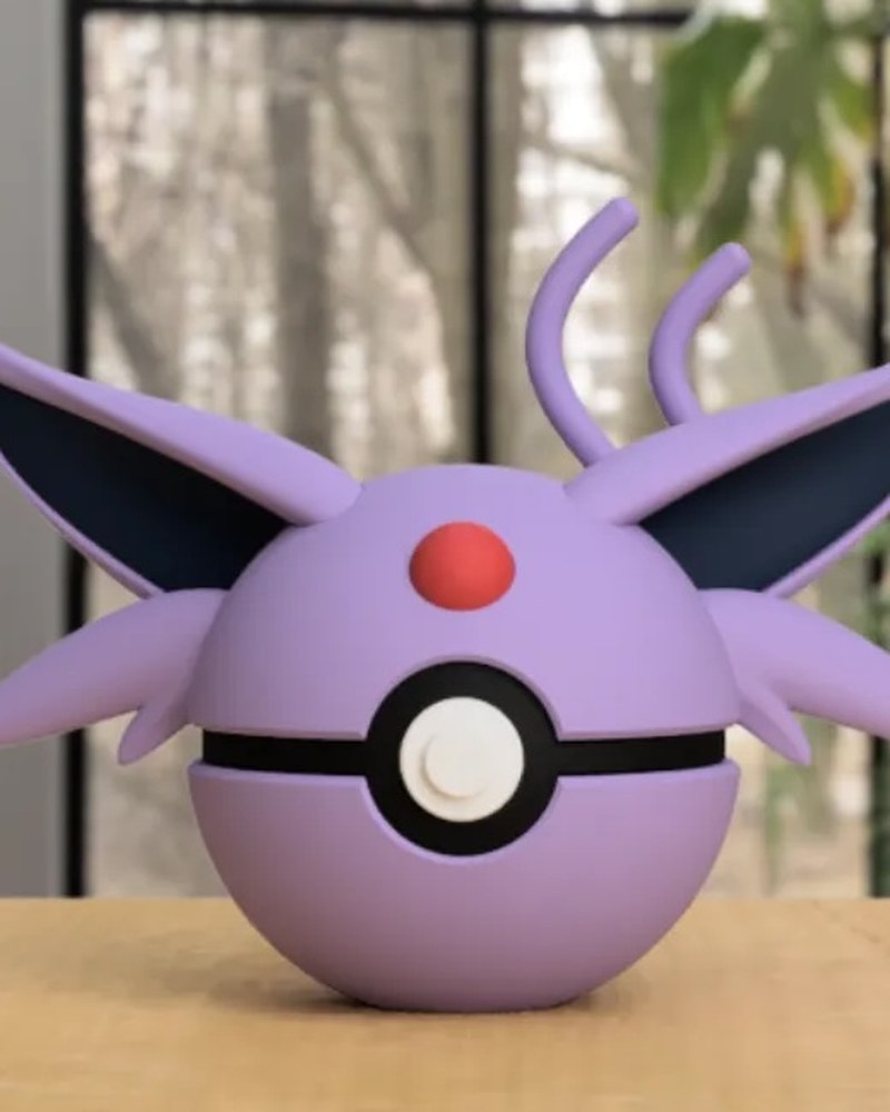 PokéBall Espeon, peça de coleção e decoração com clicker