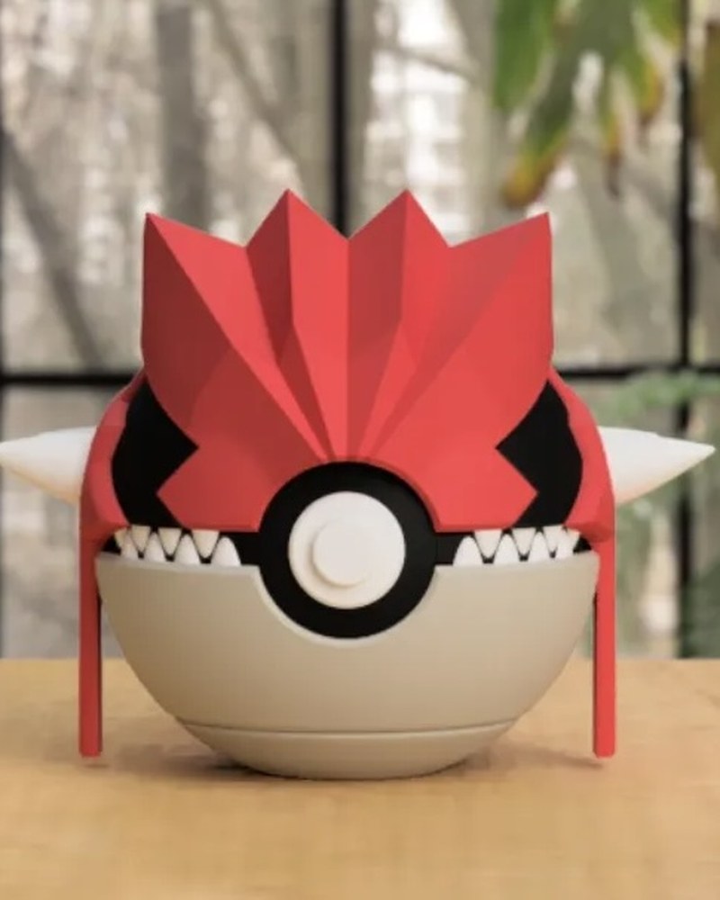PokéBall Groudon, peça de coleção e decoração com clicker