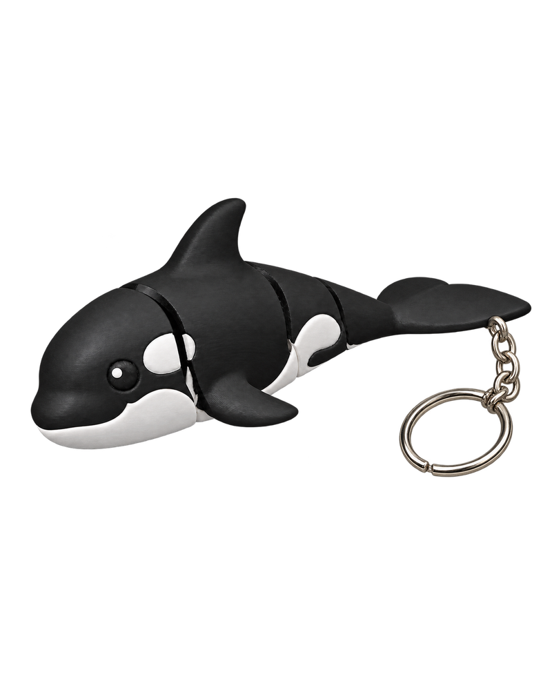 Porta-chaves Orca em fundo branco