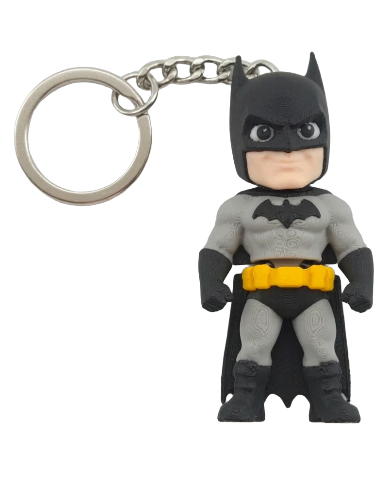 Porta-chaves Batman com argola e corrente metálicas, sem fundo
