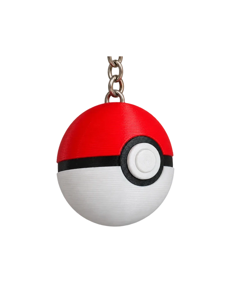 Porta-chaves Clicker Pokébola em fundo branco