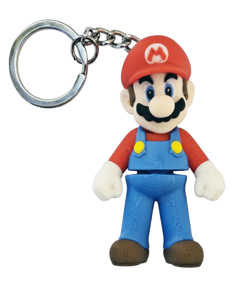 Porta-chaves Mario em impressão 3D