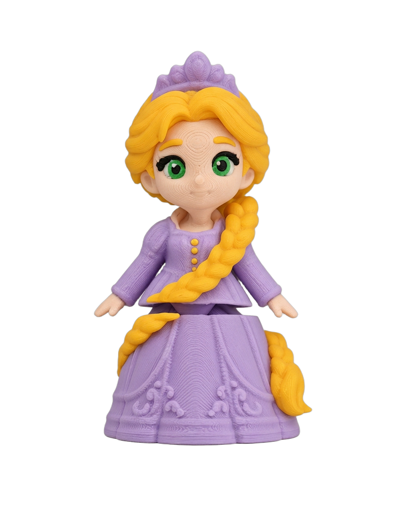 Porta-chaves Rapunzel em impressão 3D