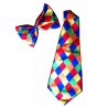 Conjunto de gravata e laço de palhaço